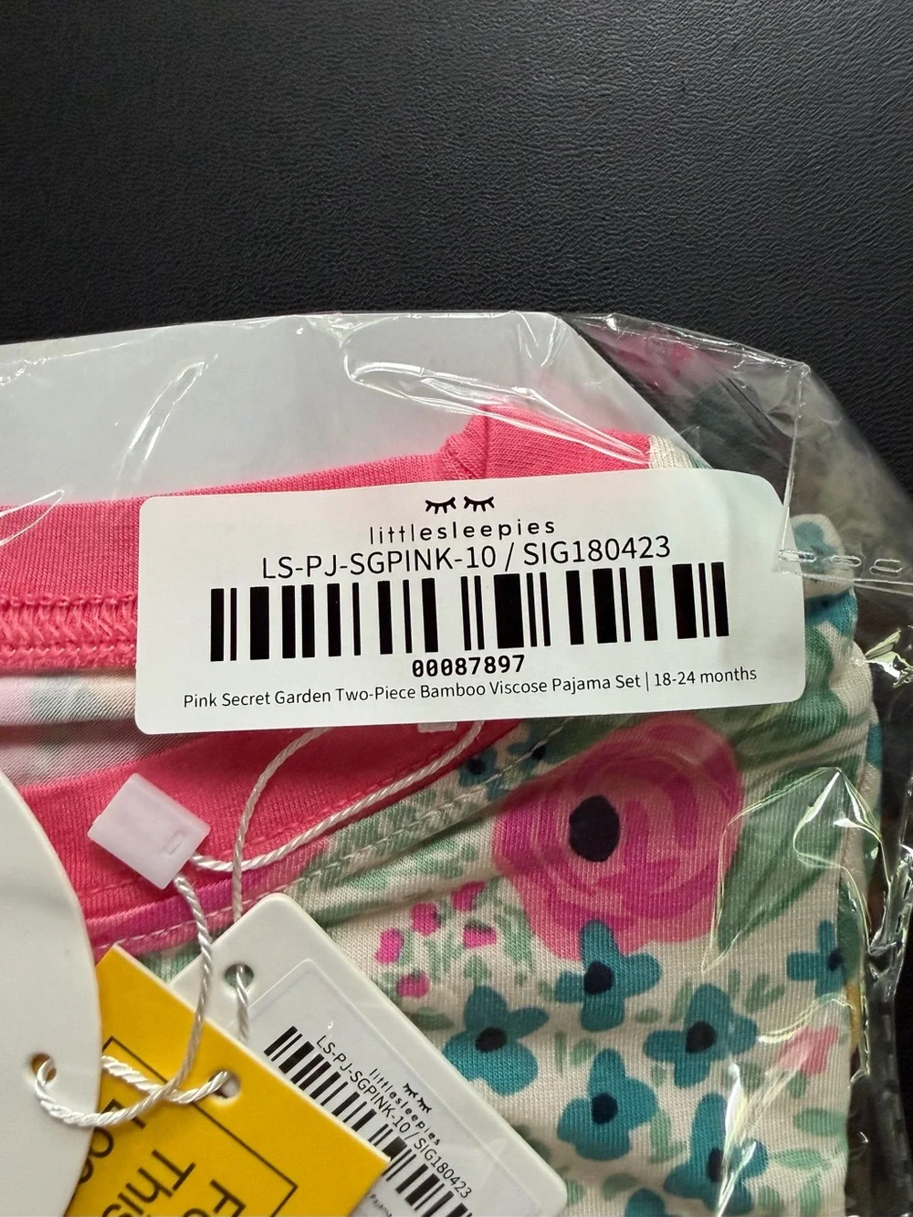NWT Little Sleepies secret garden two piece pj 18-24m